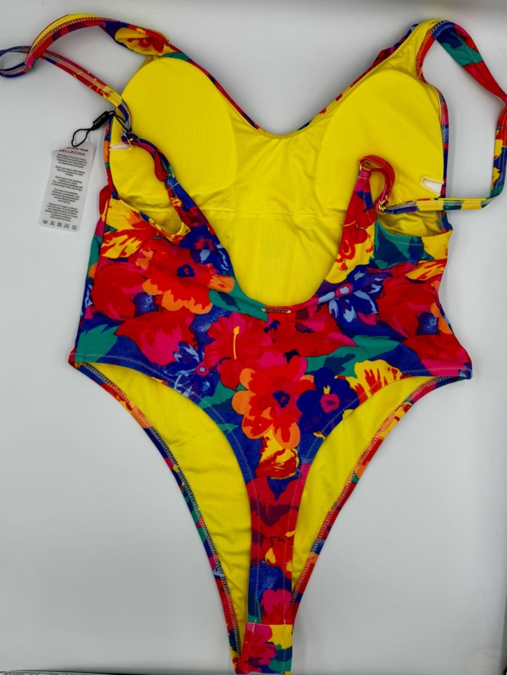 NWT RELLECIGA Floral High-Cut One-Piece Monokini Large | Sustainable - Picture 8 of 9